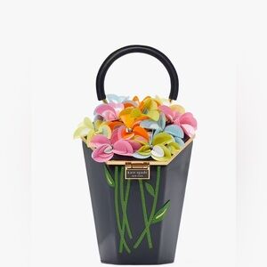 kate spade In Bloom Floral Bouquet 3D Vase Top Handle Crossbody Bag NWT